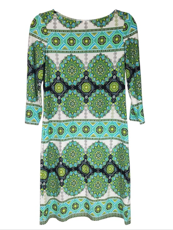 London Times Dresses & Skirts - Office Siren Business Casual London Times Medallion Print Stretch Sheath Dress 4